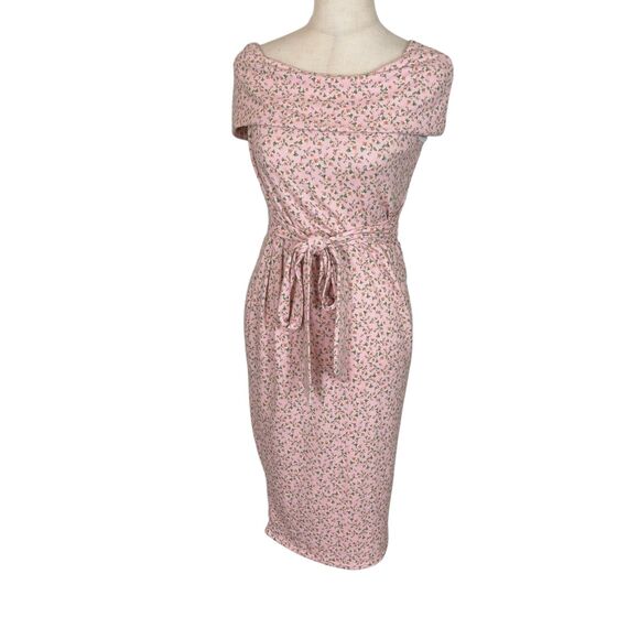 Pinkblush Pink Floral Off the Shoulder Midi Dress Women’s Maternity Small - Picture 1 of 7